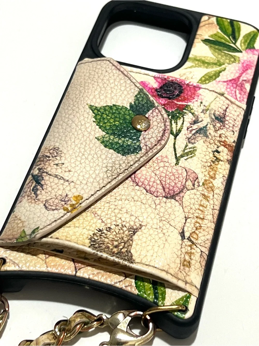 Bandolier Lily Ceci Ivory Floral Case W/Crossbody & Wristlet iPhone 15 ProMax